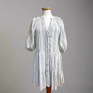 Apiece Apart blue and white striped Las Alturas dress, size XS